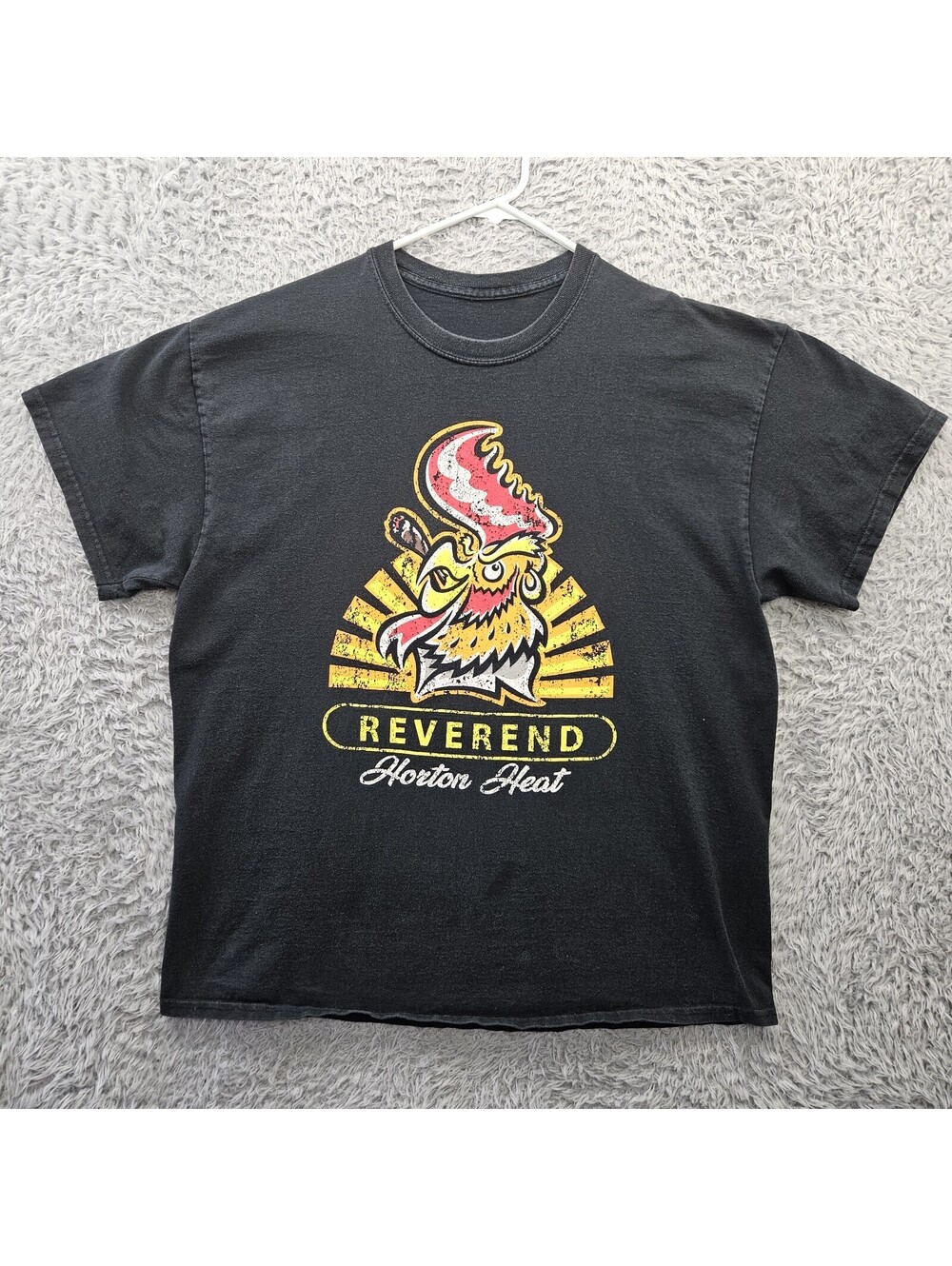 Reverend Horton Heat T Shirt Vintage Heavy Cotton XL Men Rooster Rockabilly